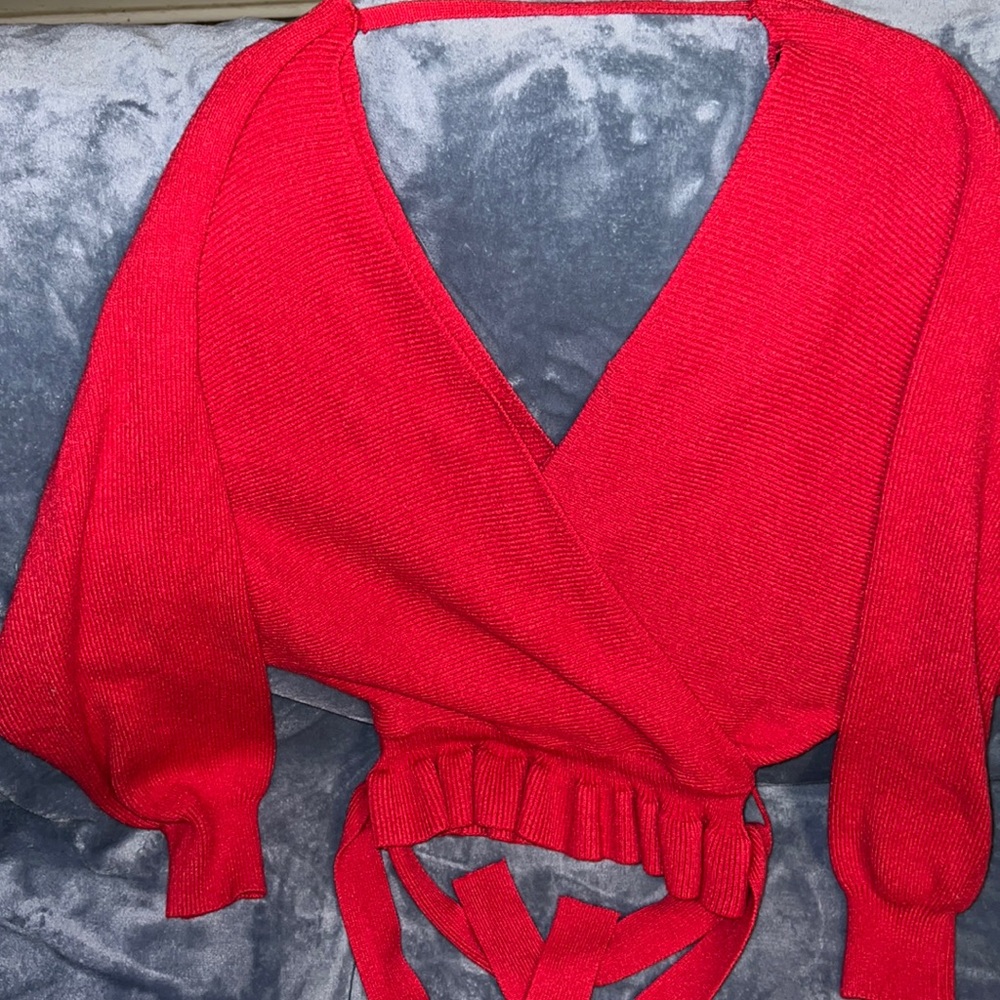 Lulus red knitted top